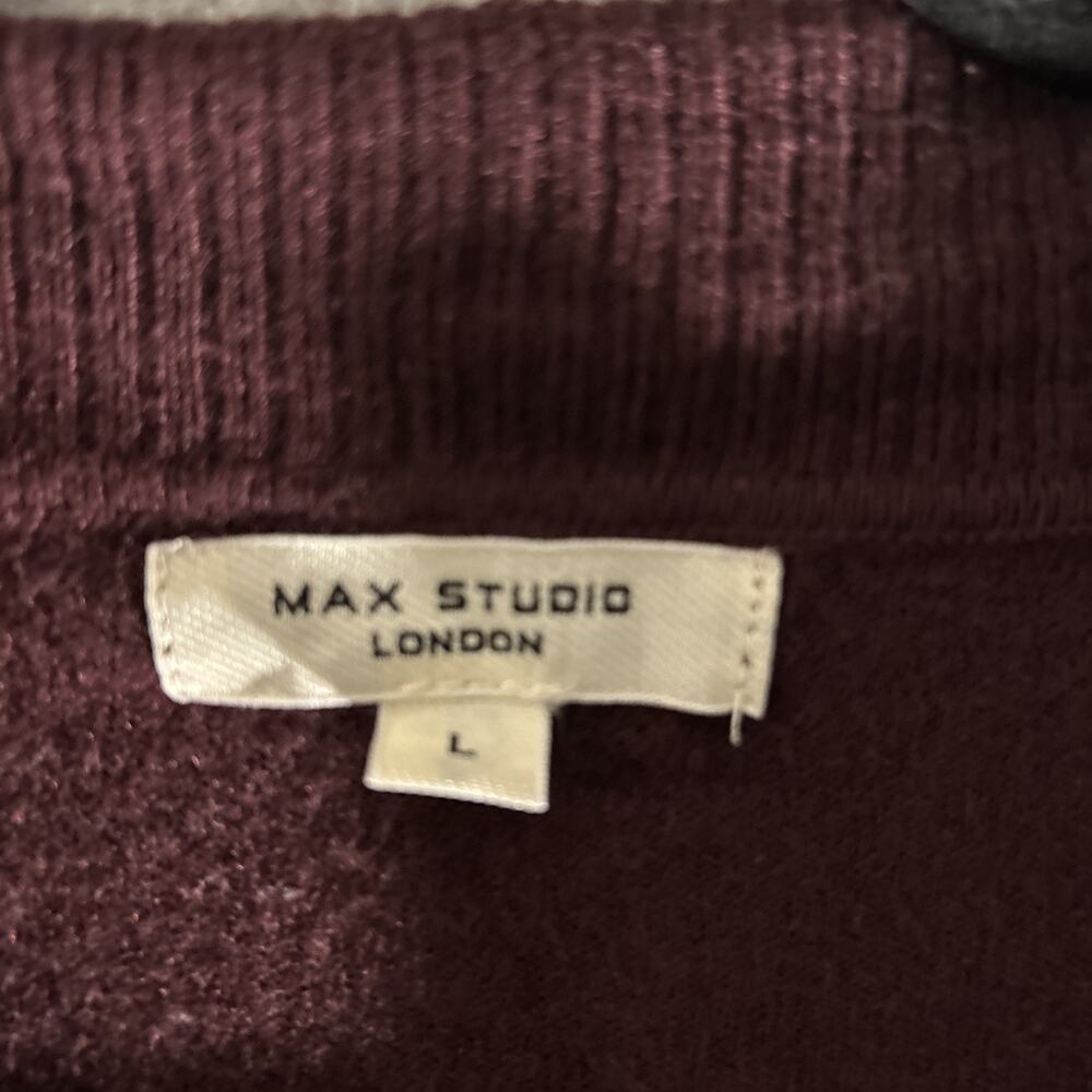 Max Studio Large Sweater Maroon - Picture 2 of 5